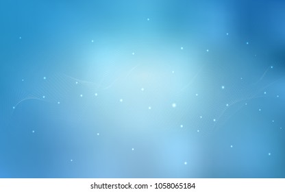 Light BLUE vector background with bubbles. Blurred bubbles on abstract background with colorful gradient. Pattern can be used as texture of water, rain drops.