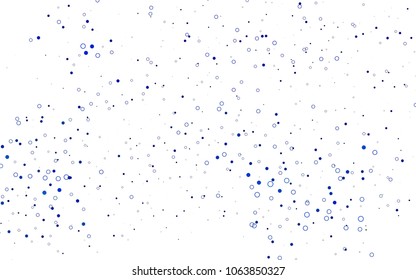 Light BLUE vector  background with bubbles. Illustration with set of shining colorful abstract circles. The pattern can be used for ads, leaflets of liquid.