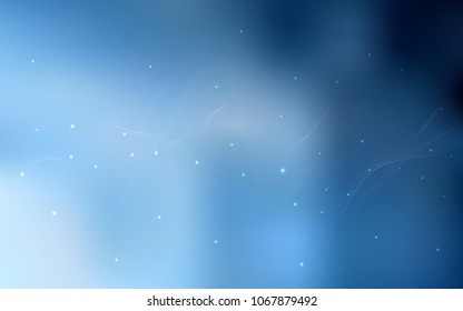 Light BLUE vector background with bubbles. Blurred bubbles on abstract background with colorful gradient. The pattern can be used for beautiful websites.