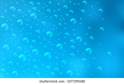 Light BLUE vector background with bubbles. Abstract illustration with colored bubbles in nature style. New design for ad, poster, banner of your website.