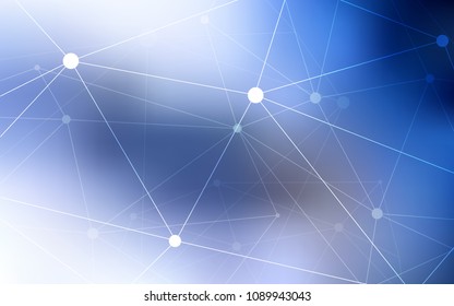 Light BLUE vector background with bubbles, lines. Illustration with set of colorful abstract circles and lines. Pattern can be used for ads, leaflets.