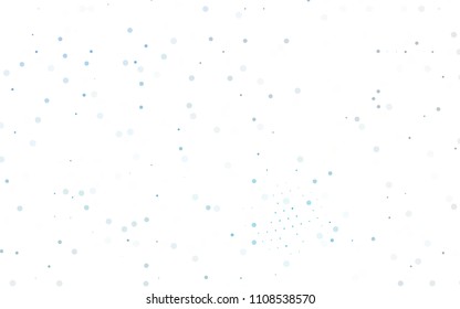 Light BLUE vector  background with bubbles. Glitter abstract illustration with blurred drops of rain. Completely new template for your brand book.