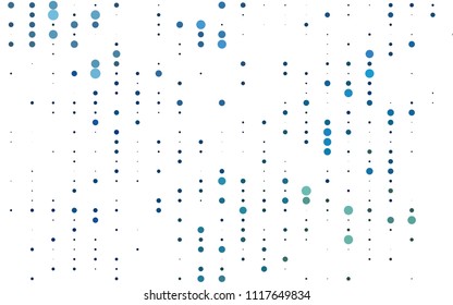 Light BLUE vector  background with bubbles. Glitter abstract illustration with blurred drops of rain. The pattern can be used for beautiful websites.