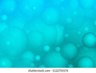 Light BLUE vector background with bubbles. Glitter abstract illustration with blurred drops of rain. New design for ad, poster, banner of your website.