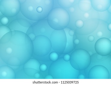 Light BLUE vector background with bubbles. Illustration with set of shining colorful abstract circles. New design for ad, poster, banner of your website.