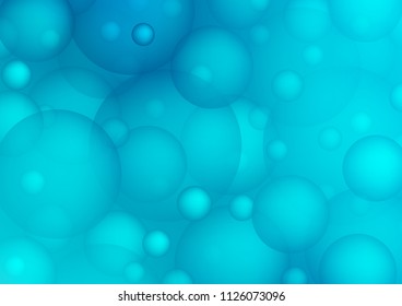 Light BLUE vector background with bubbles. Modern abstract illustration with colorful water drops. The pattern can be used for beautiful websites.