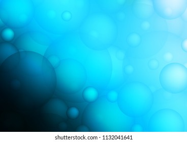 Light BLUE vector background with bubbles. Blurred decorative design in abstract style with bubbles. Beautiful design for your business natural advert.