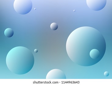 Light BLUE vector background with bubbles. Blurred decorative design in abstract style with bubbles. New design for ad, poster, banner of your website.