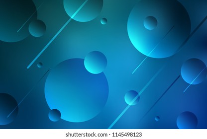 Light BLUE vector background with bubbles. Modern abstract illustration with colorful water drops. Beautiful design for your business advert.