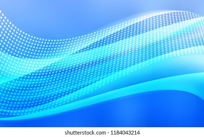 Light BLUE vector background with bubbles, lines. Colorful illustration with circles and lines in futuristic style. Pattern for trendy fabric, wallpapers.