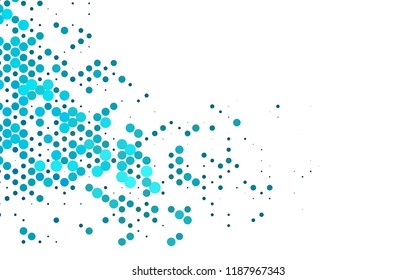 Light BLUE vector background with bubbles. Glitter abstract illustration with blurred drops of rain. Design for business adverts.