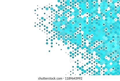 Light BLUE vector background with bubbles. Illustration with set of shining colorful abstract circles. Pattern for ads, booklets.