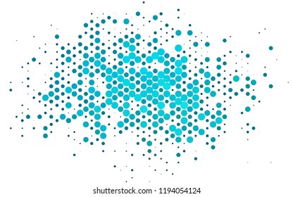 Light BLUE vector background with bubbles. Colorful illustration with blurred circles in nature style. Design for posters, banners.