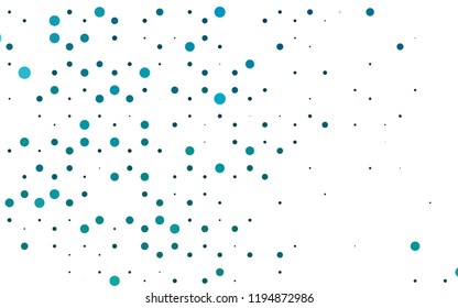 Light BLUE vector background with bubbles. Abstract illustration with colored bubbles in nature style. Pattern of water, rain drops.