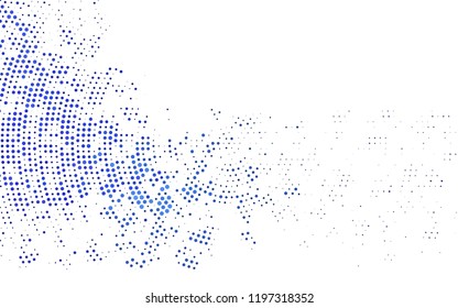 Light BLUE vector background with bubbles. Blurred bubbles on abstract background with colorful gradient. Pattern of water, rain drops.