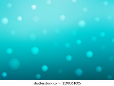 Light BLUE vector background with bubbles. Blurred bubbles on abstract background with colorful gradient. The pattern can be used for beautiful websites.