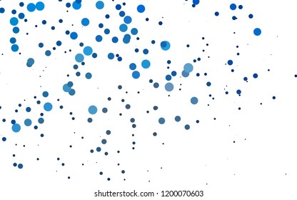 Light BLUE vector background with bubbles. Glitter abstract illustration with blurred drops of rain. Design for posters, banners.