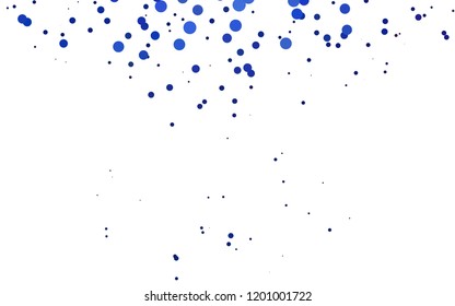 Light BLUE vector background with bubbles. Glitter abstract illustration with blurred drops of rain. Design for business adverts.