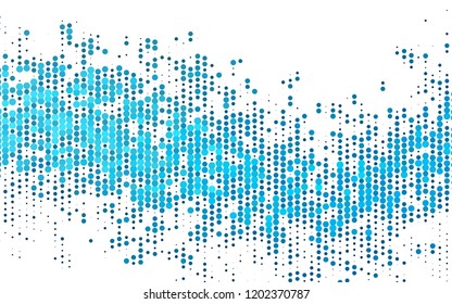 Light BLUE vector background with bubbles. Blurred bubbles on abstract background with colorful gradient. Pattern for ads, leaflets.