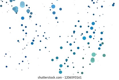 Light BLUE vector background with bubbles. Modern abstract illustration with colorful water drops. Pattern for ads, booklets.