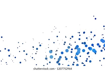 Light BLUE vector background with bubbles. Colorful illustration with blurred circles in nature style. Pattern for ads, booklets.