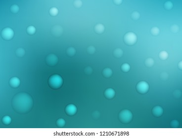 Light BLUE vector background with bubbles. Blurred decorative design in abstract style with bubbles. The pattern can be used for ads, leaflets of liquid.