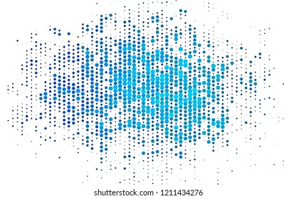 Light BLUE vector background with bubbles. Blurred decorative design in abstract style with bubbles. Template for your brand book.