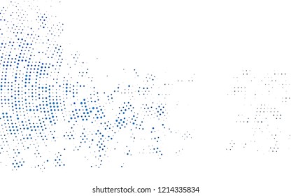 Light BLUE vector background with bubbles. Illustration with set of shining colorful abstract circles. Design for business adverts.