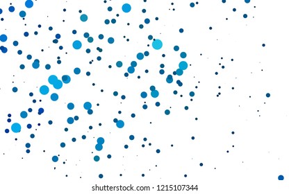 Light BLUE vector background with bubbles. Modern abstract illustration with colorful water drops. Pattern of water, rain drops.