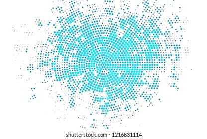 Light BLUE vector background with bubbles. Glitter abstract illustration with blurred drops of rain. Pattern for ads, booklets.