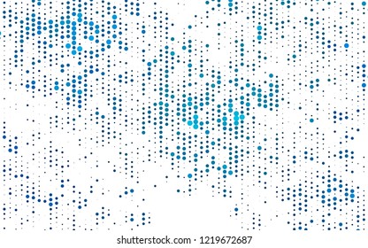 Light BLUE vector background with bubbles. Glitter abstract illustration with blurred drops of rain. Pattern for ads, booklets.