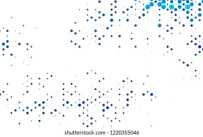 Light BLUE vector background with bubbles. Colorful illustration with blurred circles in nature style. Pattern for ads, leaflets.