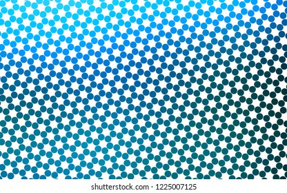 Light BLUE vector background with bubbles. Modern abstract illustration with colorful water drops. Pattern of water, rain drops.