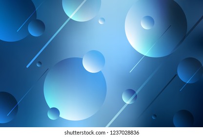 Light BLUE vector background with bubbles. Beautiful colored illustration with blurred circles in nature style. Completely new template for your brand book.