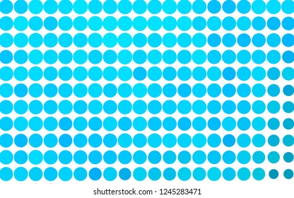 Light BLUE vector background with bubbles. Glitter abstract illustration with blurred drops of rain. Pattern for ads, leaflets.