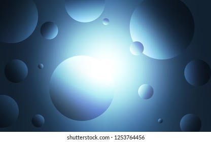 Light BLUE vector background with bubbles. Blurred decorative design in abstract style with bubbles. Pattern can be used for ads, leaflets.
