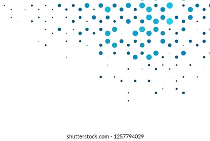 Light BLUE vector background with bubbles. Modern abstract illustration with colorful water drops. Design for business adverts.