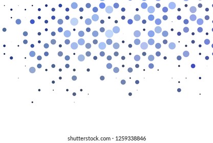 Light BLUE vector background with bubbles. Beautiful colored illustration with blurred circles in nature style. Design for posters, banners.