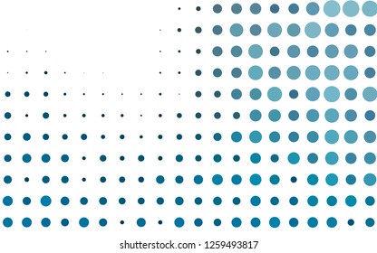 Light BLUE vector background with bubbles. Glitter abstract illustration with blurred drops of rain. Pattern of water, rain drops.