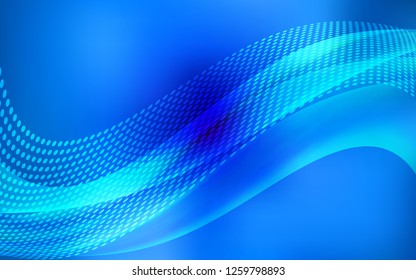 Light BLUE vector background with bubbles, lines. Design with connection of dots and lines on colorful background. Design for poster, banner of websites.