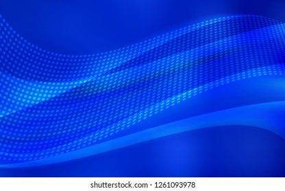 Light BLUE vector background with bubbles, lines. Glitter abstract illustration with connection of triangle structure. Template for business cards, websites.