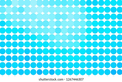 Light BLUE vector background with bubbles. Beautiful colored illustration with blurred circles in nature style. Pattern for ads, leaflets.