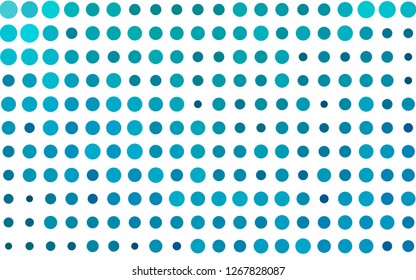 Light BLUE vector background with bubbles. Blurred bubbles on abstract background with colorful gradient. Pattern of water, rain drops.