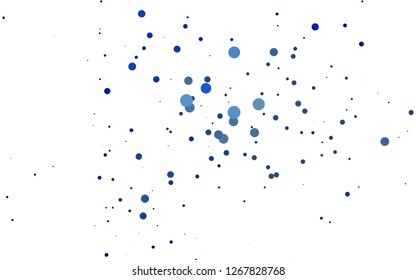 Light BLUE vector background with bubbles. Glitter abstract illustration with blurred drops of rain. Design for posters, banners.