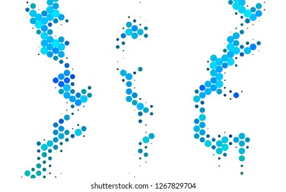 Light BLUE vector background with bubbles. Modern abstract illustration with colorful water drops. Pattern for ads, leaflets.