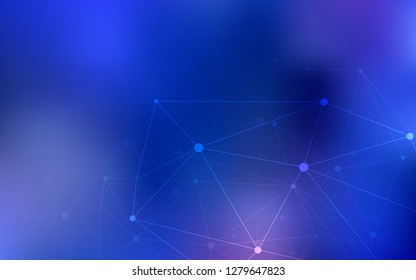 Light BLUE vector background with bubbles, lines. Colorful illustration with circles and lines in futuristic style. Pattern can be used for beautiful websites.