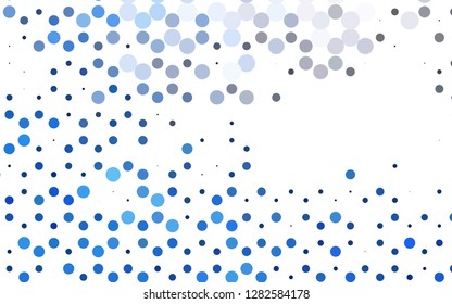Light BLUE vector background with bubbles. Abstract illustration with colored bubbles in nature style. Template for your brand book.