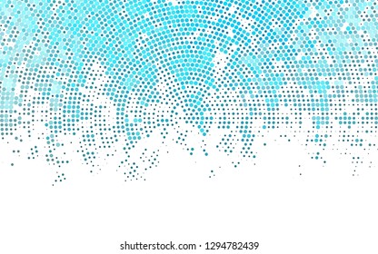 Light BLUE vector background with bubbles. Glitter abstract illustration with blurred drops of rain. Template for your brand book.