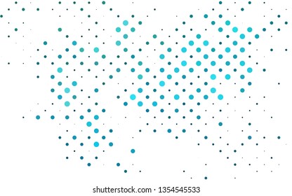 Light BLUE vector background with bubbles. Modern abstract illustration with colorful water drops. Pattern for ads, booklets.
