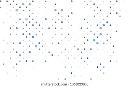 Light BLUE vector background with bubbles. Glitter abstract illustration with blurred drops of rain. Design for business adverts.